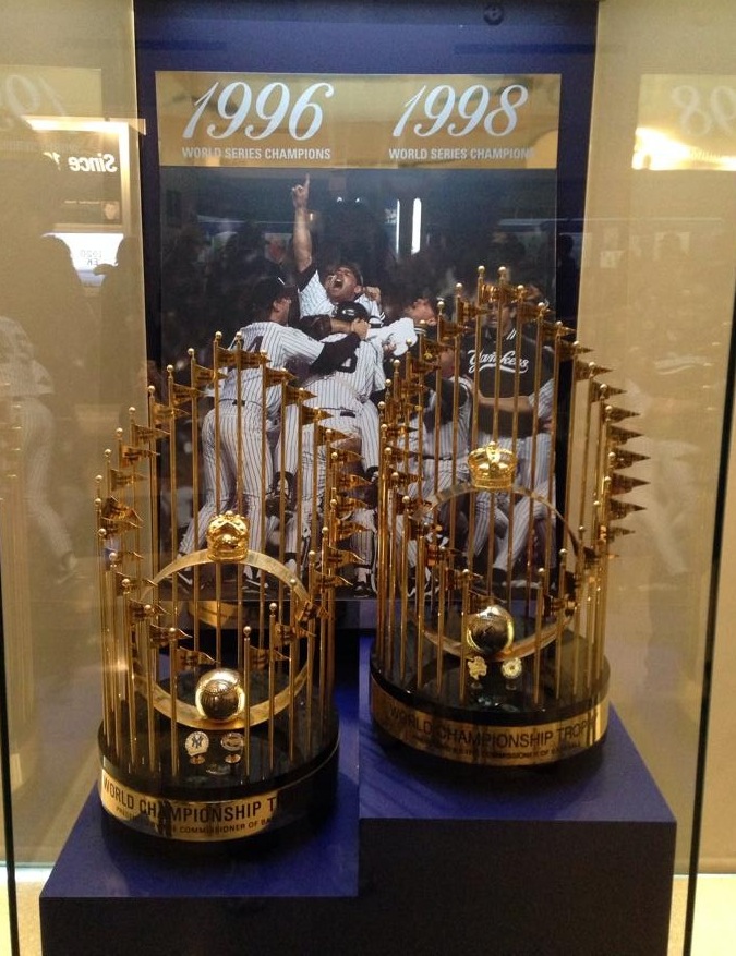 Just two of the New York Yankees' 27 World Series Trophies